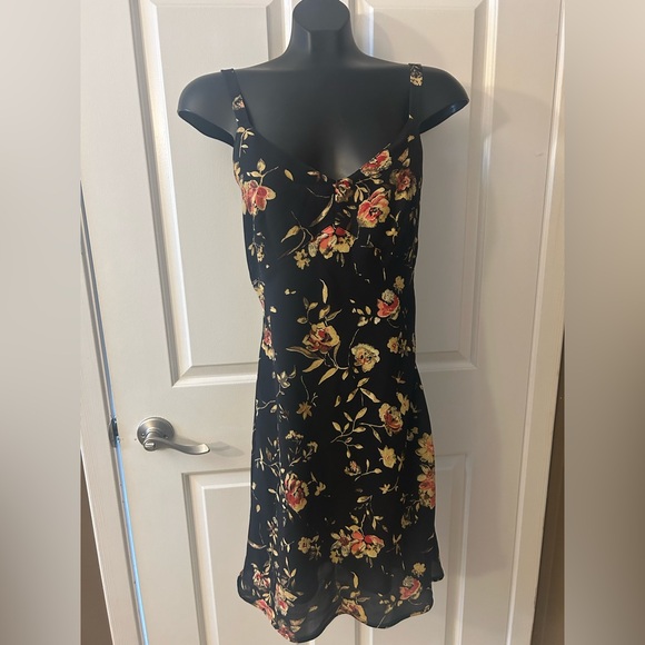 Esprit Dresses & Skirts - Vintage Late 90s/Y2K ESPRIT DE CORP. Floral Black SunDress Size 3/4